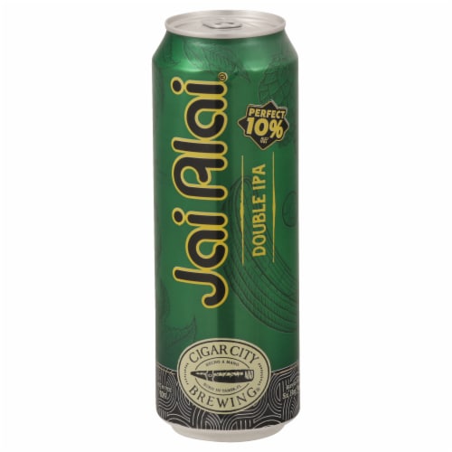 Cigar City Brewing® Jai Alai® Double IPA Craft Beer Single Can Perspective: front