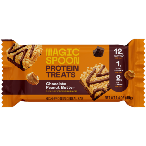 Magic Spoon® Treats Chocolate Peanut Butter Cereal Bar Perspective: front