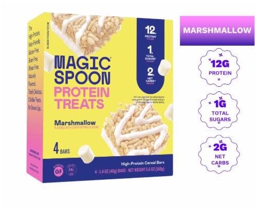 Magic Spoon® Marshmallow Cereal Gluten-Free Protein Bars Perspective: front