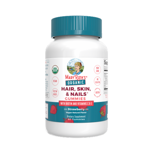 MaryRuth's® Organic Hair, Skin, & Nails Gummies Perspective: front
