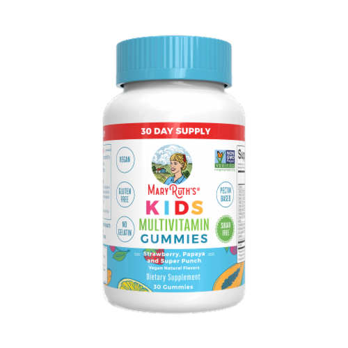 MaryRuth's® Strawberry Papaya and Super Punch Kids Multivitamin Gummies Perspective: front