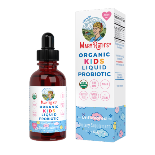 MaryRuth's® Kids Organic Unflavored Liquid Probiotic Perspective: front