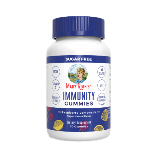 MaryRuth's Immunity Raspberry Lemonade Gummies Perspective: front