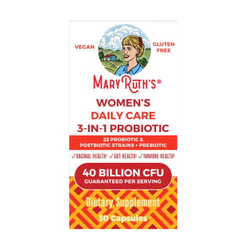 MaryRuth's® Women's Daily Care 3-in-1 Probiotic Capsules Perspective: front