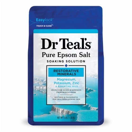 Dr Teal's® Restorative Minerals Pure Epsom Salt Soaking Solution Perspective: front