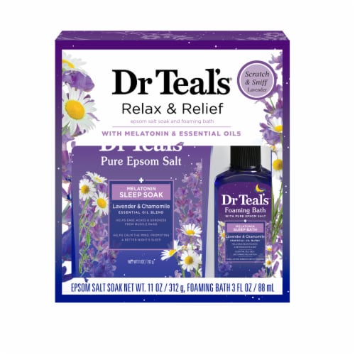 Dr Teal's® Relax & Relief Lavender Bath Gift Set Perspective: front