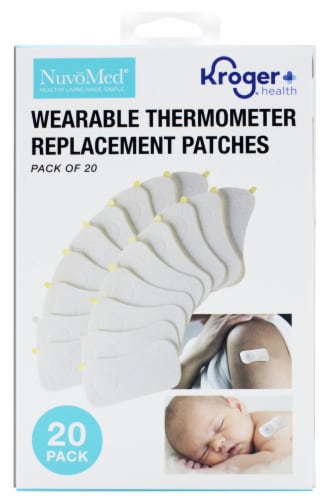 NuvoMed Wearable Thermometer Replacement Patches Perspective: front