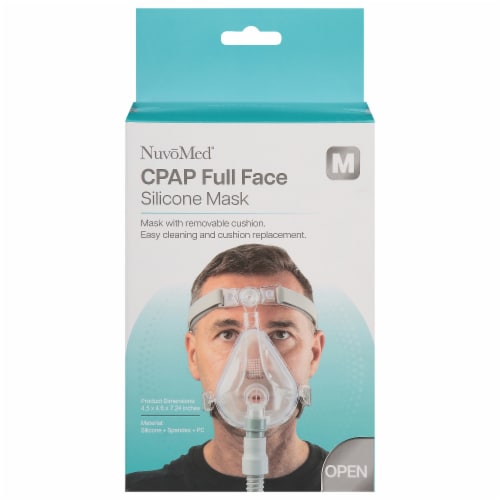 NuvoMed® CPAP Complete Face Silicone Mask Perspective: front