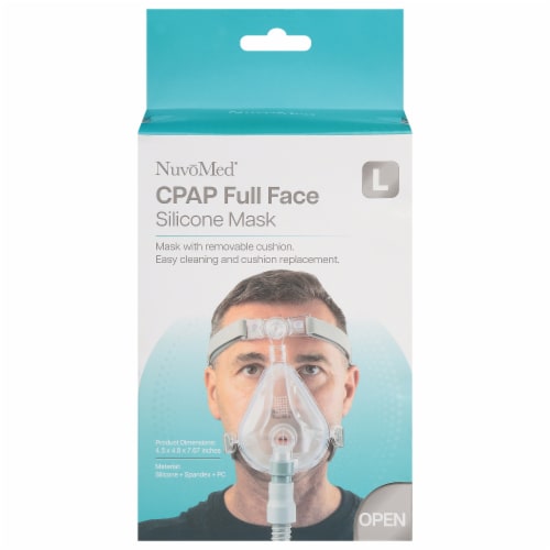 NuvoMed CPAP Complete Face Silicone Mask Perspective: front