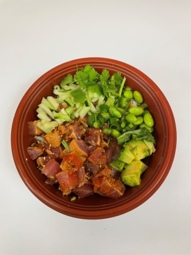 Wabisan Asian Foods Poke Seared Tuna Perspective: front