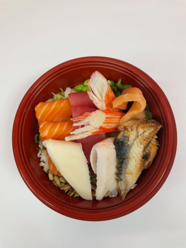 Wabisan Asian Foods Chirashi Bowl Perspective: front