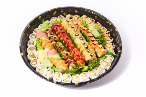 Wabisan Asian Foods Large Sushi Platter Perspective: front