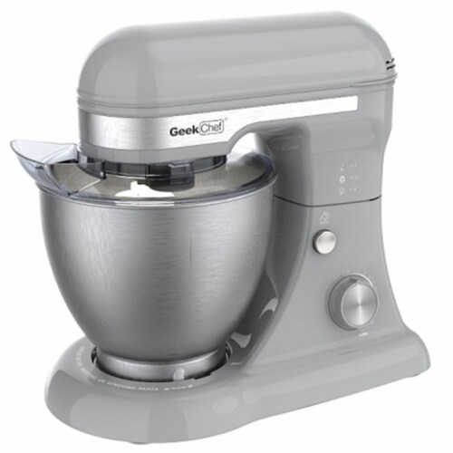 Geek Chef GSM45G 4.8 Qt Stainless Steel Bowl 12 Speed Baking Stand Mixer, Gray Perspective: front