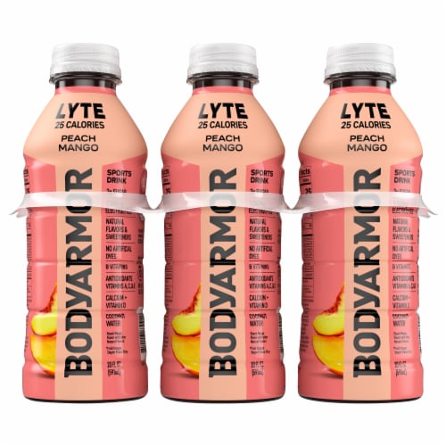 Body Armor Peach Mango Lyte Drink Perspective: front
