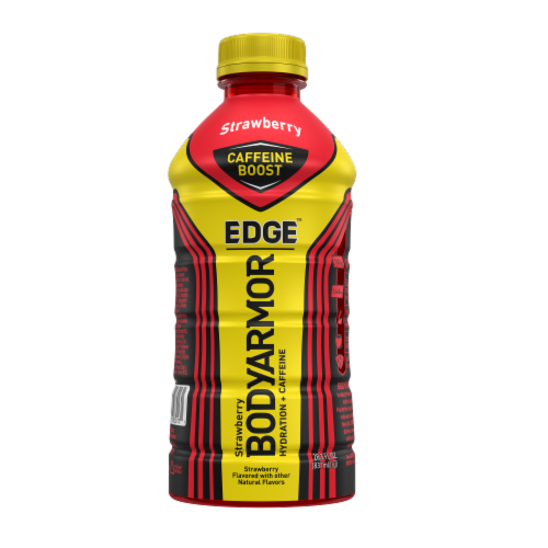 BODYARMOR Edge Caffeine Strawberry Sports Drink Bottle Perspective: front