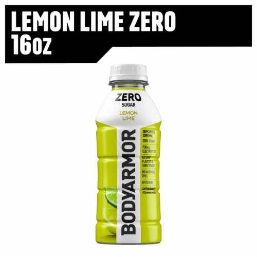 BODYARMOR® Lemon Lime Zero Sugar Sports Drink Bottle Perspective: front
