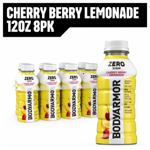 BODYARMOR® Cherry Berry Lemonade Zero Sugar Sports Drink Bottles Perspective: front