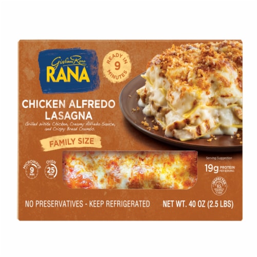 Rana Chicken Alfredo Lasagna Perspective: front