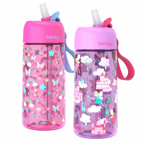 Bentgo Rainbows and Fairies Kids Water Bottles Perspective: front