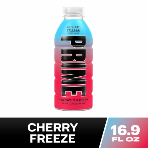 Prime Hydration Cherry Freeze Single Bottle Perspective: front