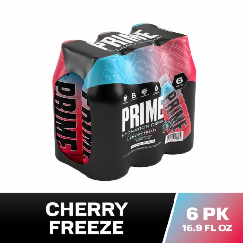 Prime Hydration Cherry Freeze Sports Drink Bottles Perspective: front