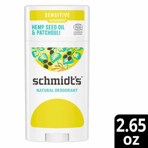 Schmidt's Hemp Seed Oil & Patchouli Aluminum Free Natural Deodorant Perspective: front