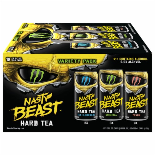 Monster Nasty Beast™ Hard Tea Variety Pack Cans Perspective: front