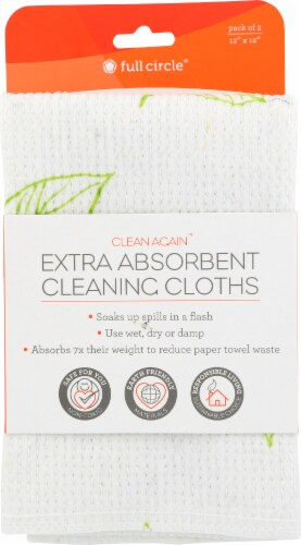 Full Circle Clean Again Tree Buds Dish Cloths - White Perspective: front
