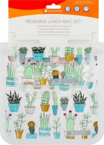 Full Circle Reusable Adult Design Sandwich and Snack Bag Perspective: front