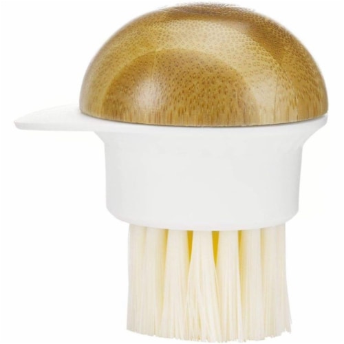 Full Circle FunGuy, 2 in 1 Mushroom Cleaning Brush, White Mushroom