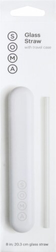 Soma Glass Travel Straw Perspective: front