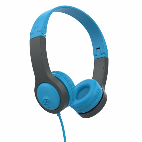 JLab Audio JBuddiesFolding Wired Headphones - Blue / Gray Perspective: front