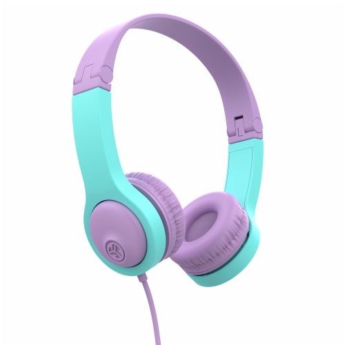 JLab Audio JBuddies Folding Wired Headphones - Pine / Teal Perspective: front