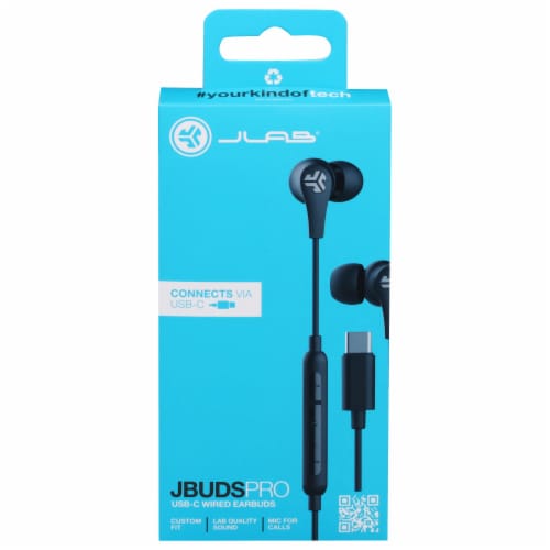 JLab Audio JBuds Pro Wired Type C - Black Perspective: front
