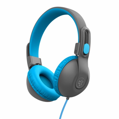 JLab JBuddies Studio 2 Wired Headphones - Blue / Gray Perspective: front