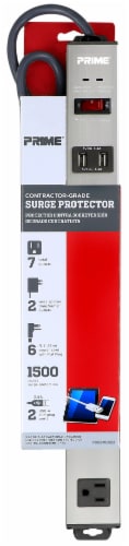 Prime Contractor Grade Surge Protector - Silver Perspective: front