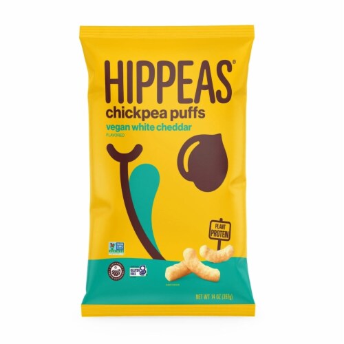 Hippeas Vegan White Cheddar Puffs (14 Ounce) Perspective: front