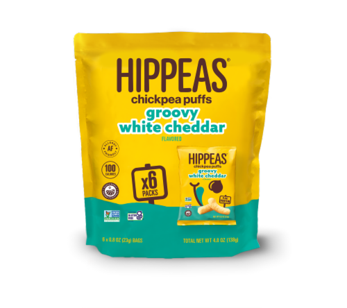 Hippeas® Vegan Groovy White Cheddar Chickpea Puffs Perspective: front