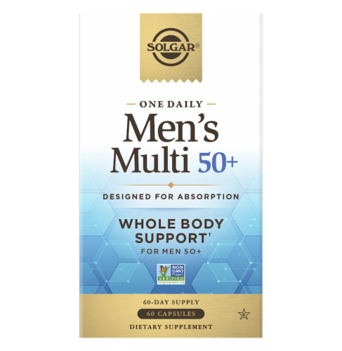 Solgar® Men's 50+ Multivitamin Capsules Perspective: front