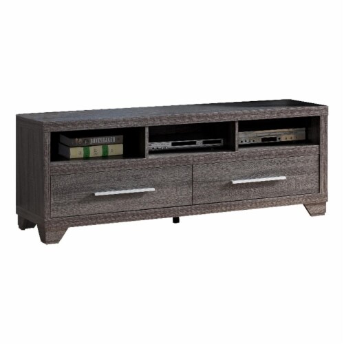 Smart Home Furniture 2 Drawer Wood TV Stand for TVs up to 75 in