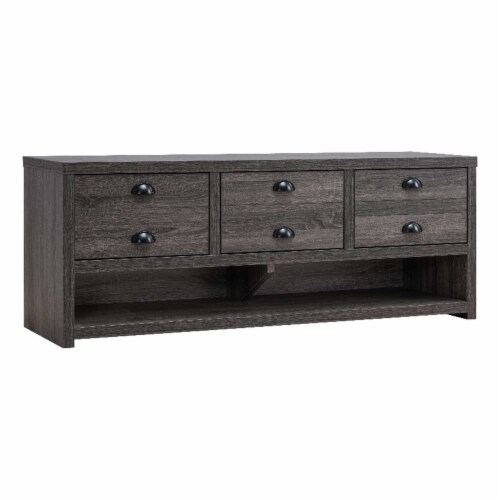 Distressed gray tv stand discount