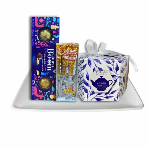 Hot Drink Gift Set | Includes Hot Chocolate Bombs, Herbal Tea Six Flavor Gift Set and Honey S Perspective: front