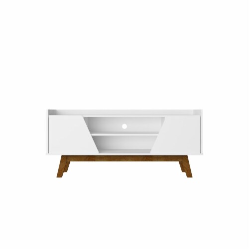 Manhattan Comfort Mid-Century Modern Marcus 53.14 TV Stand with Solid Wood Legs in Matte Black Manhattan Comfort Mid-Century Modern Marcus 53.14 TV Stand with Solid Wood Legs in Matte Black