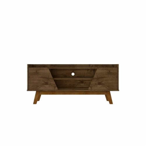 Manhattan Comfort Mid-Century Modern Marcus 53.14 TV Stand with Solid Wood Legs in Matte Black Manhattan Comfort Mid-Century Modern Marcus 53.14 TV Stand with Solid Wood Legs in Matte Black