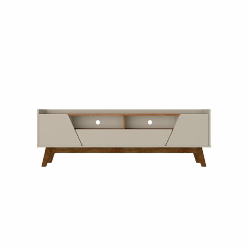 Manhattan Comfort Mid-Century Modern Marcus 70.86 TV Stand with Solid Wood Legs in Matte Black Manhattan Comfort Mid-Century Modern Marcus 70.86 TV Stand with Solid Wood Legs in Matte Black