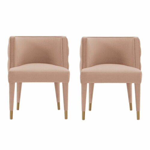 Manhattan Comfort Modern Maya Tufted Velvet Dining Chair in Nude - Set of 2 Manhattan Comfort Modern Maya Tufted Velvet Dining Chair in Nude - Set of 2