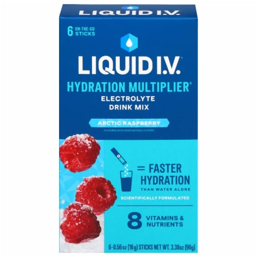 Liquid I.V.® Hydration Multiplier® Electrolyte Arctic Raspberry Drink Mix Packets Perspective: front