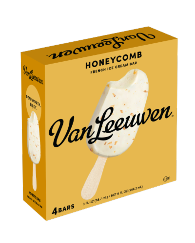 Van Leeuwen® Honeycomb French Ice Cream Bars Perspective: front