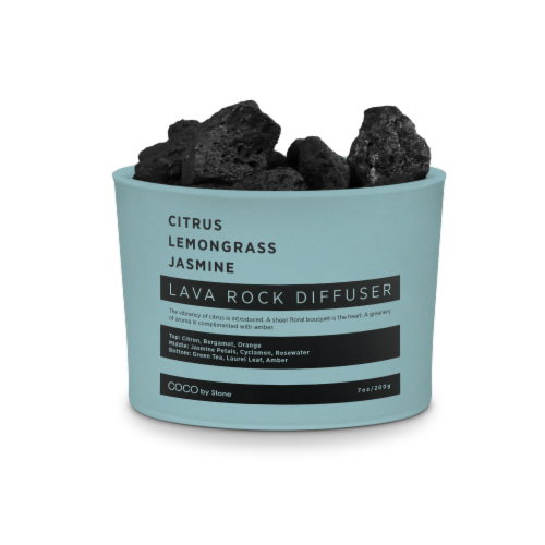 Lava Rock Diffuser Santal Tonka Bean Black Musk Perspective: front