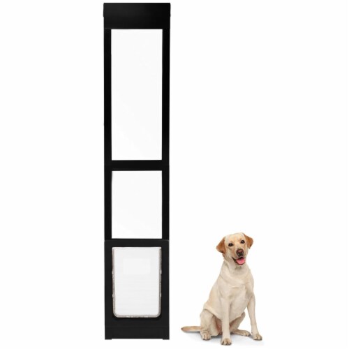 Sliding glass door large dog door insert clearance